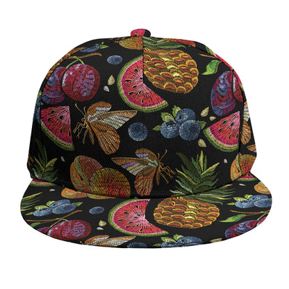 Embroidery Tropical Pattern Print Snapback Cap