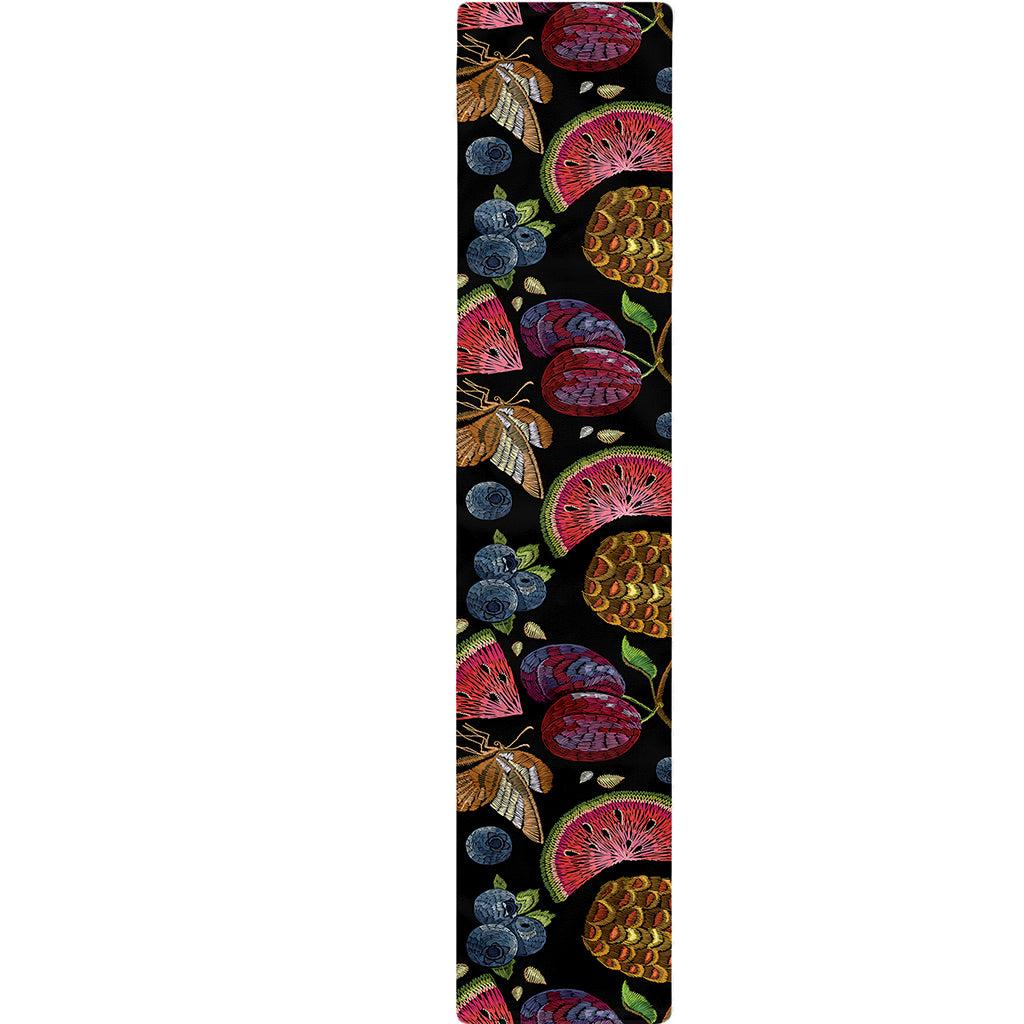 Embroidery Tropical Pattern Print Table Runner