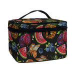 Embroidery Tropical Pattern Print Travel Makeup Bag