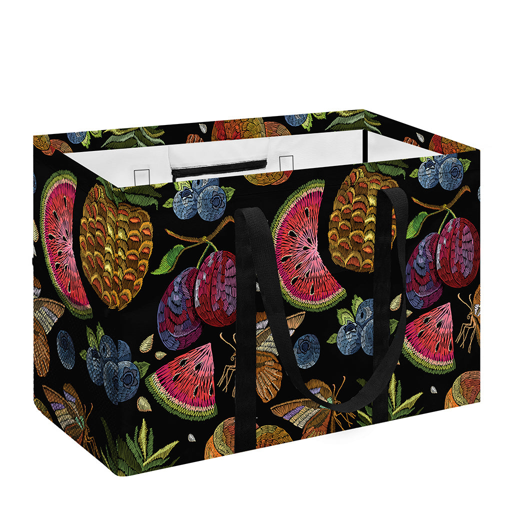 Embroidery Tropical Pattern Print Utility Tote Bag