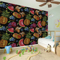 Embroidery Tropical Pattern Print Wall Sticker