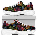 Embroidery Tropical Pattern Print White Chunky Shoes