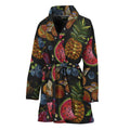 Embroidery Tropical Pattern Print Women's Bathrobe