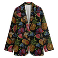 Embroidery Tropical Pattern Print Women's Blazer