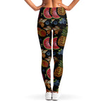 Embroidery Tropical Pattern Print Women's Leggings