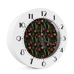 Embroidery Tulip Pattern Print Alarm Clock