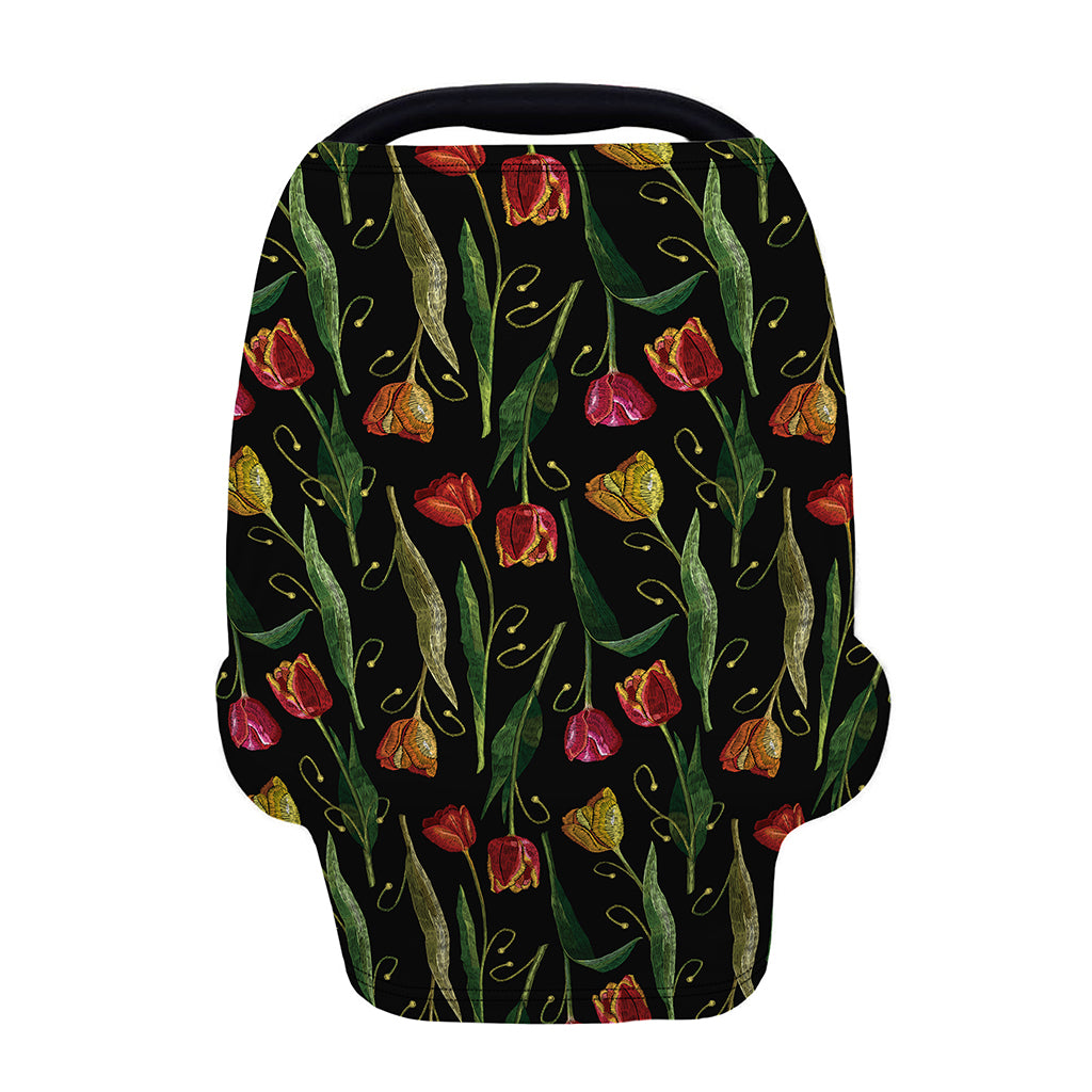 Embroidery Tulip Pattern Print Baby Seat Cover