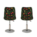 Embroidery Tulip Pattern Print Bar Stool Covers