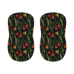 Embroidery Tulip Pattern Print Bar Stool Covers