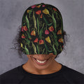 Embroidery Tulip Pattern Print Baseball Cap