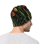 Embroidery Tulip Pattern Print Beanie