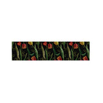Embroidery Tulip Pattern Print Bed Runner