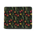 Embroidery Tulip Pattern Print Bifold Wallet