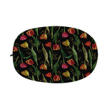Embroidery Tulip Pattern Print Car Side Mirror Covers
