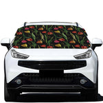 Embroidery Tulip Pattern Print Car Windshield Snow Cover