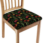 Embroidery Tulip Pattern Print Chair Cushion Cover