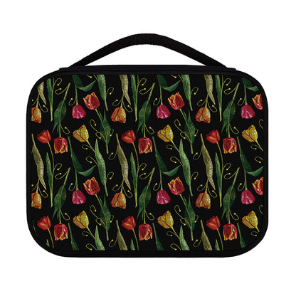 Embroidery Tulip Pattern Print Classic Bible Case