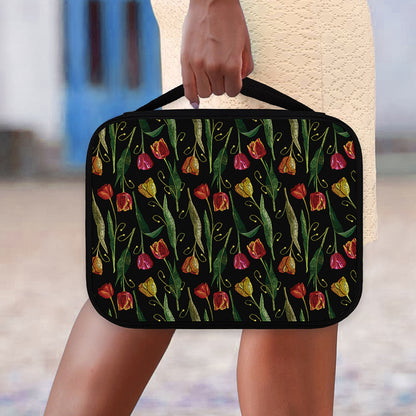 Embroidery Tulip Pattern Print Classic Bible Case
