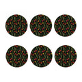 Embroidery Tulip Pattern Print Coaster Set