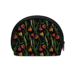 Embroidery Tulip Pattern Print Coin Purse