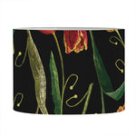 Embroidery Tulip Pattern Print Drum Lamp Shade