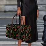 Embroidery Tulip Pattern Print Duffle Bag