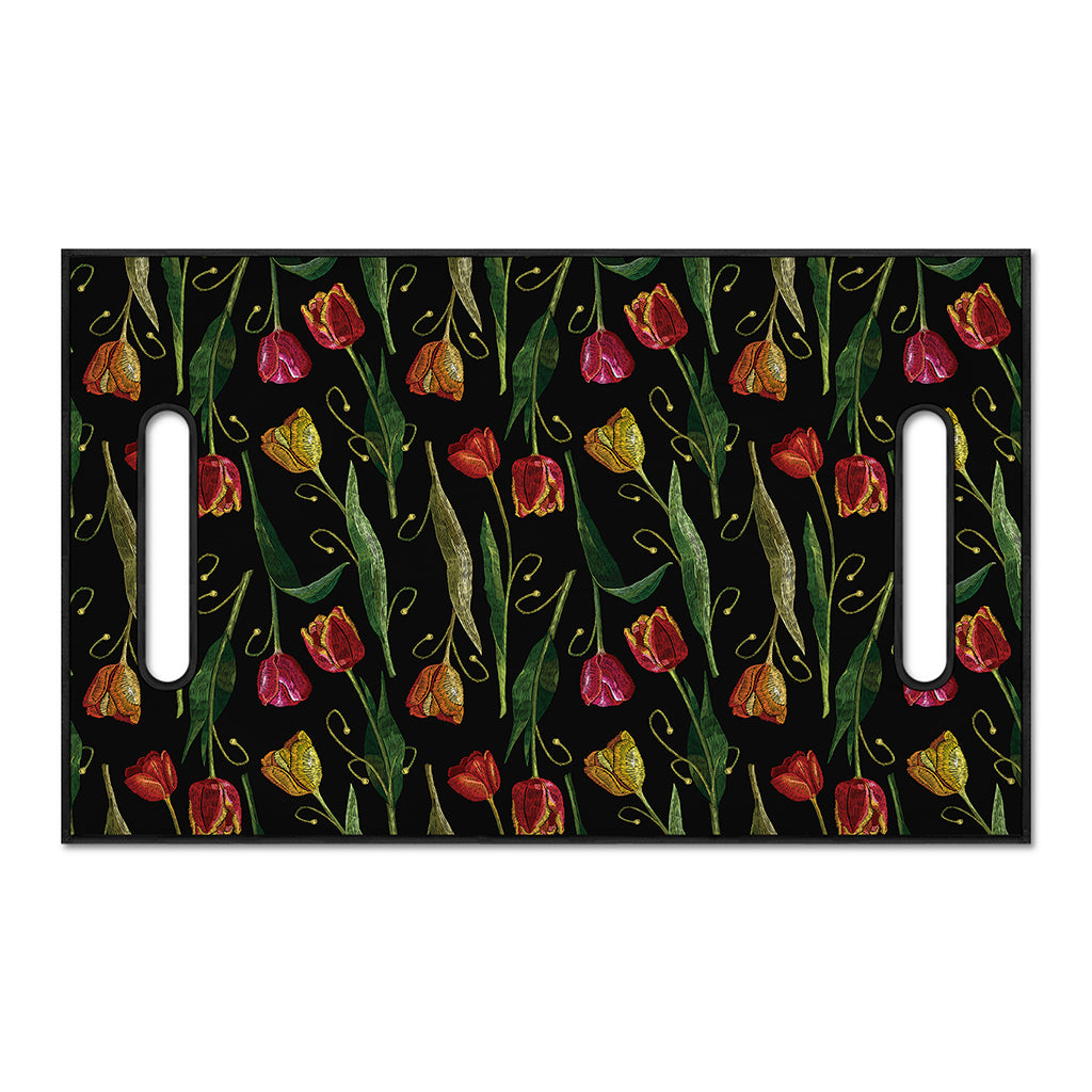 Embroidery Tulip Pattern Print Golf Cart Seat Cover