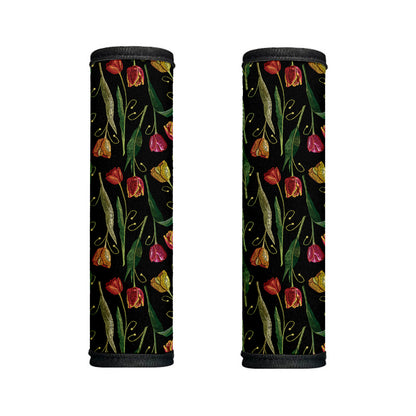 Embroidery Tulip Pattern Print Handle Covers