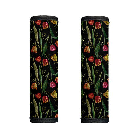 Embroidery Tulip Pattern Print Handle Covers