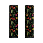 Embroidery Tulip Pattern Print Handle Covers