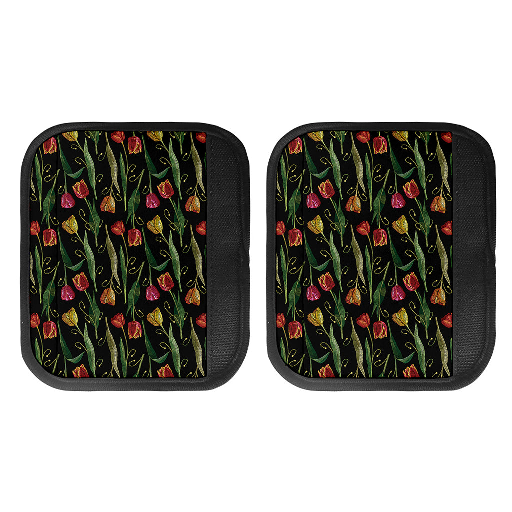 Embroidery Tulip Pattern Print Handle Covers
