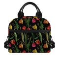 Embroidery Tulip Pattern Print Insulated Lunch Bag