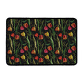 Embroidery Tulip Pattern Print Kitchen Mat