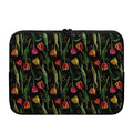Embroidery Tulip Pattern Print Laptop Sleeve