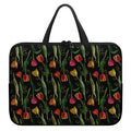 Embroidery Tulip Pattern Print Laptop Sleeve With Handle
