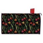 Embroidery Tulip Pattern Print Mailbox Cover