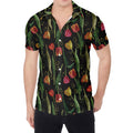 Embroidery Tulip Pattern Print Men's Shirt