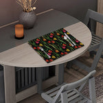 Embroidery Tulip Pattern Print Placemat