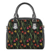 Embroidery Tulip Pattern Print Shoulder Handbag