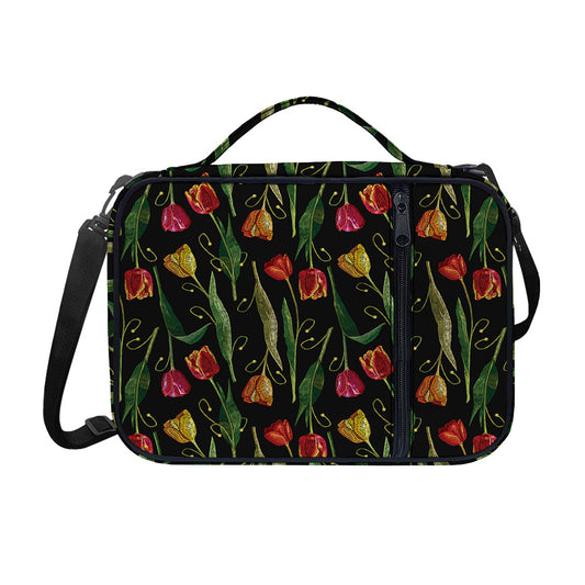 Embroidery Tulip Pattern Print Shoulder Strap Bible Bag