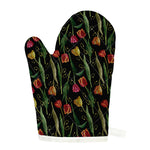 Embroidery Tulip Pattern Print Single Oven Mitt