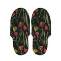 Embroidery Tulip Pattern Print Slippers