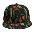 Embroidery Tulip Pattern Print Snapback Cap