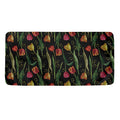 Embroidery Tulip Pattern Print Towel