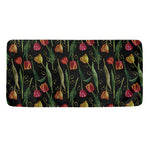 Embroidery Tulip Pattern Print Towel