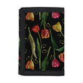 Embroidery Tulip Pattern Print Trifold Wallet