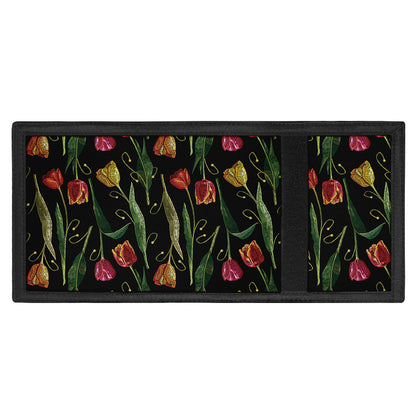 Embroidery Tulip Pattern Print Trifold Wallet