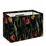 Embroidery Tulip Pattern Print Utility Tote Bag