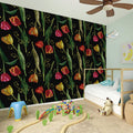 Embroidery Tulip Pattern Print Wall Sticker