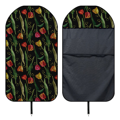 Embroidery Tulip Pattern Print Waterproof Car Seat Cover